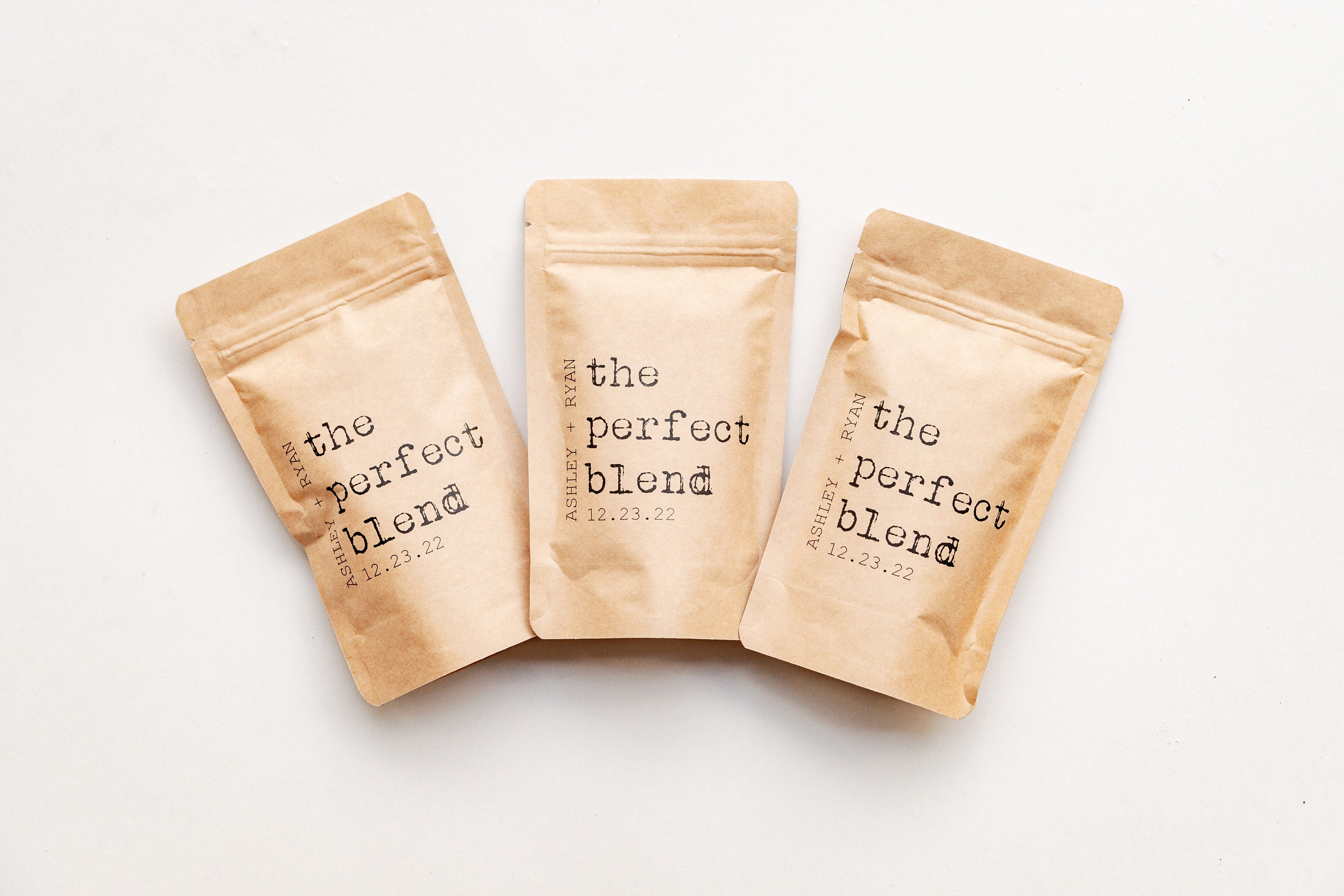 The Perfect Blend Coffee Wedding Favor Bag - Bridal Shower Favor, Coffee Favor Bags, Resealable Coffee Pouch, Personalized Wedding Favor