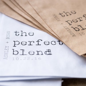 Perfect Blend Wedding Favor Bag Coffee Favors for Wedding,Tea Favors for Party,Bridal Shower Favors,Coffee Bags, Custom Favor Bag,Rehearsal image 3