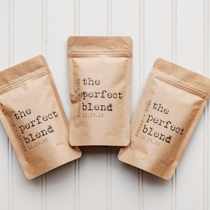 The Perfect Blend Coffee Wedding Favor Bag Bridal Shower Favor, Coffee Favor Bags, Resealable Coffee Pouch, Personalized Wedding Favor image 3