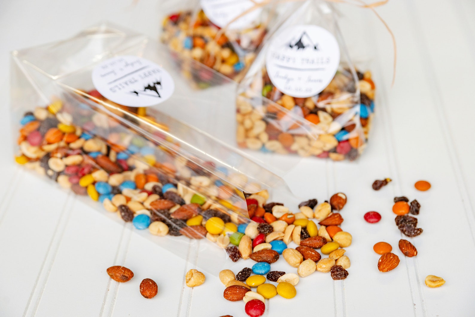 Happy Trails Personalized Wedding Favor Bags Trail Mix Bar Etsy