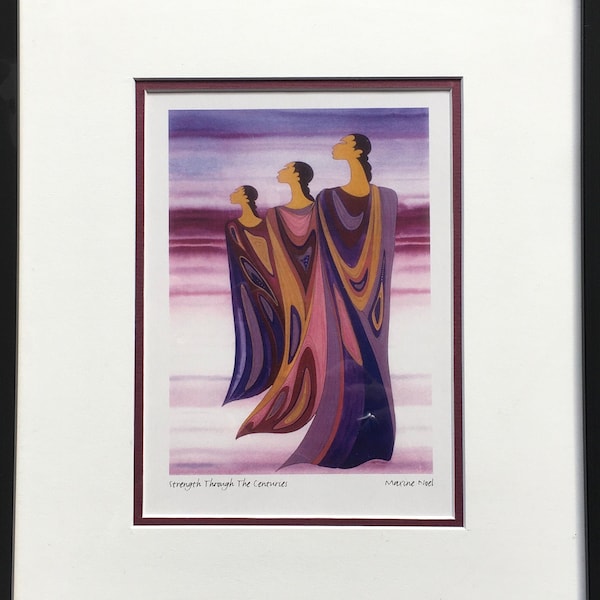 Maxine Noel- Canadian female artist print - framed print, "STRENGTH through the century", gift for mom