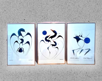 Art autochtone • Trois belles pièces d'un artiste canadien • Isaac Bignell « Flight of the Herons » et « Generations » et « Cariboo Spirit »