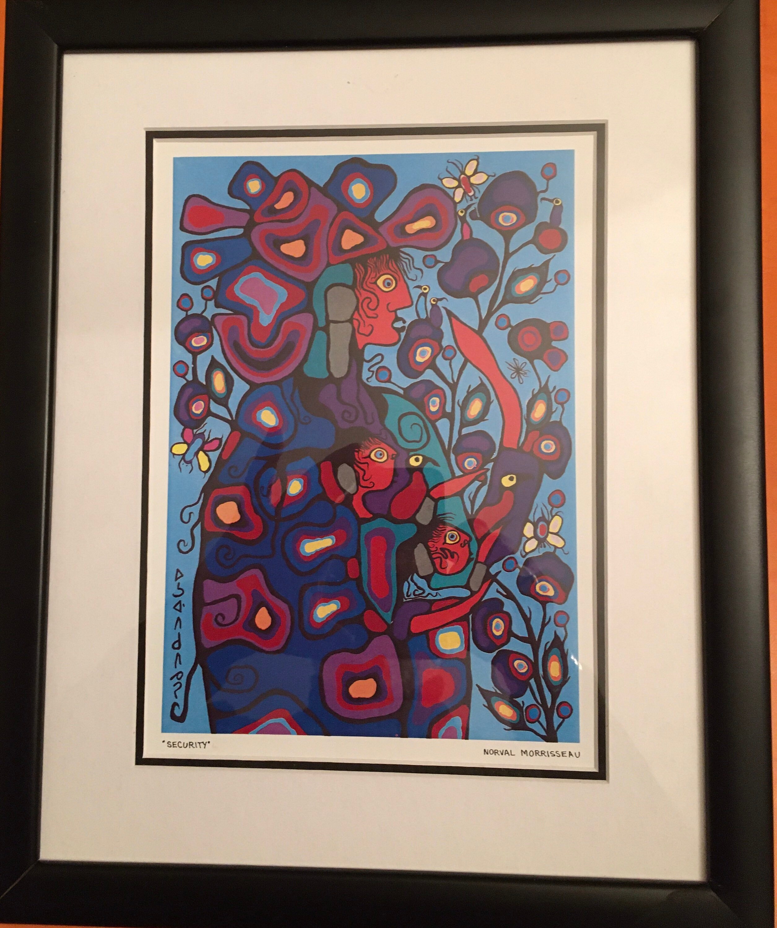 Security by Norval Morrisseau - DIGITAL PRINT -  The Copper Thunderbird