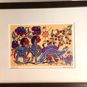Nature cycle - Norval Morrisseau • Native Artist • Indigenous Artist • Framed Print