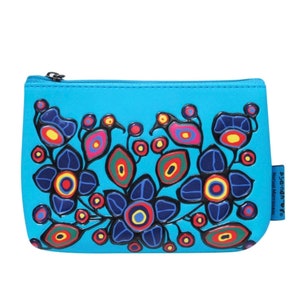 COIN PURSE • Norval Morrisseau • Flowers & Birds Christmas gift • Indigenous Art
