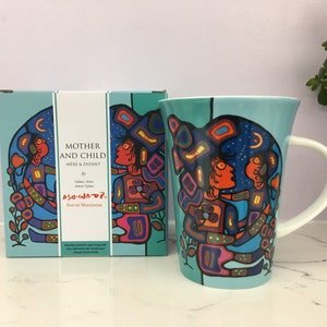 Ceramic MUG• Mother and Child by Ojibwa Artist Norval Morrisseau •