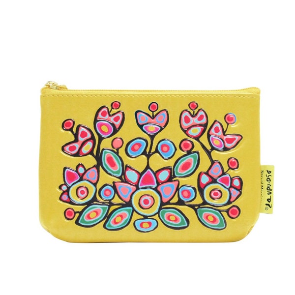 Coin Purse • Norval Morrisseau• Floral on Yellow