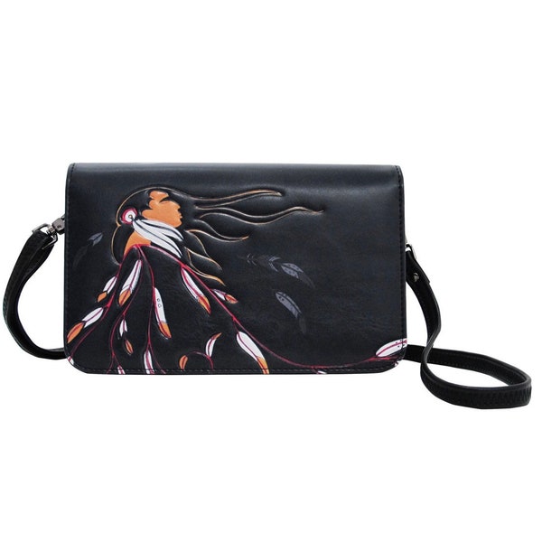 Indigenous Native artist Maxine Noel •  Eagle’s Gift • Crossbody Purse