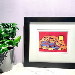 Norval Morrisseau • Digital Print • Flock of Loons • FRAMED