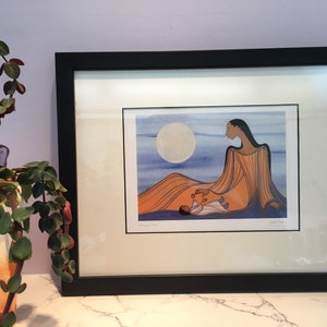 Evening Star • Maxine Noel • Impressão de cartão com arte emoldurada - Presentes para ela - Presente de Dia das Mães