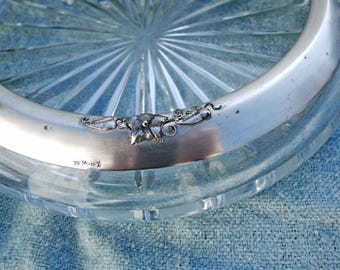 Nice Ornate Old English Silver Marked Pin Tray