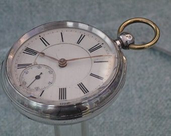 Lovely Big Silver 18s Model 1883 American Waltham Watch Co. Martyn Square Pocket Watch -Working-