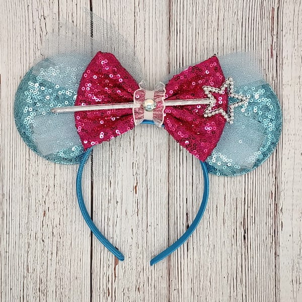 Fairy Godmother Cinderella Mouse Ears || 4" Large Mouse Ears || Cinderella || Movie Theme Ears || Character Ears || Park Sized Ears