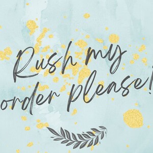 Rush My Order Please!