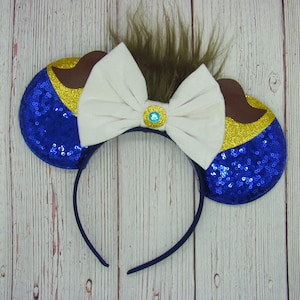 Large Beast Mouse Ears with Faux Fur || Beauty and Beast ears || 4&quot; Large Ears on Headband || Park Sized Mouse Ears || Limited Edition