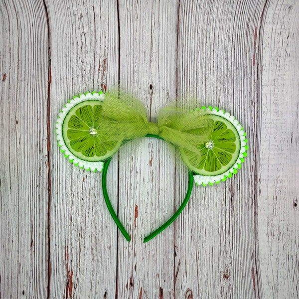 Lime Citrus Mouse Ear || Fruit Mickey Mouse Ear || Green Ears || Disneyland Ears || Limited Edition