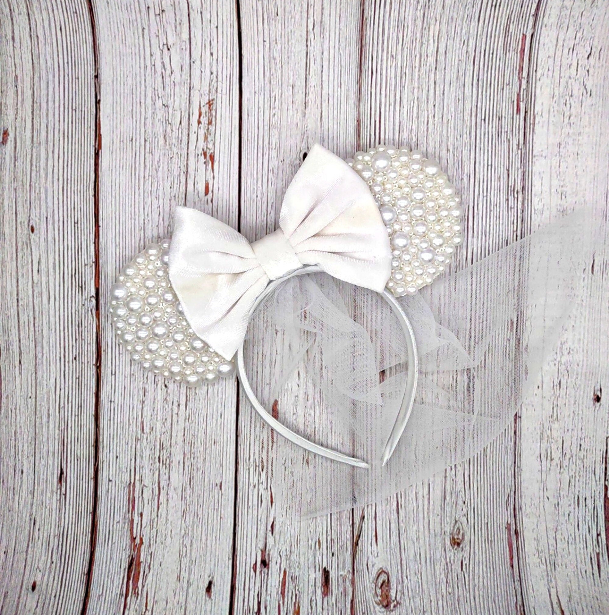 Hidden Mickey-6 Pearl Mouse Bouquet Picks-Disney Wedding