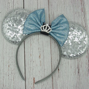 Large Cinderella Princess ear || Silver mouse ears || Character Ears || Princess Crown ears || Large Mouse ears headband || Park sized ears