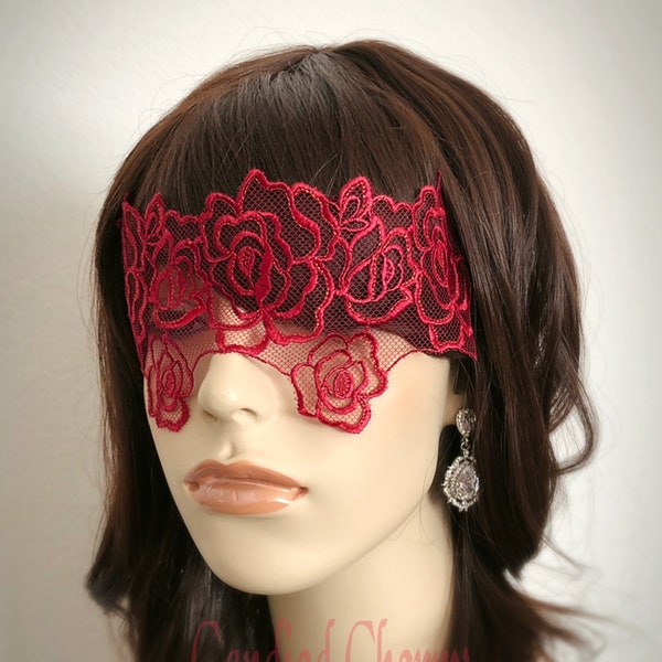 Red Masquerade Mask - Etsy