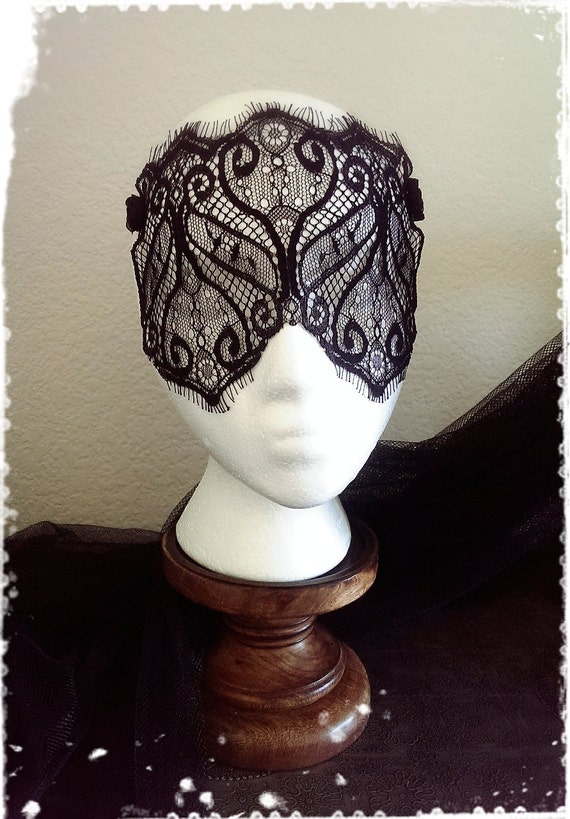 Black Lace Mask-mysterious Masquerade Ball Eye Mask-elegant Black