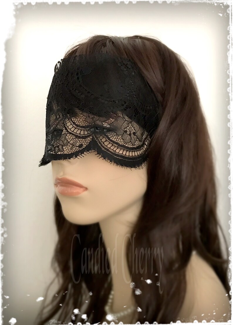 Black Eyelash Lace Mask Veil-Mysterious Masquerade Ball | Etsy