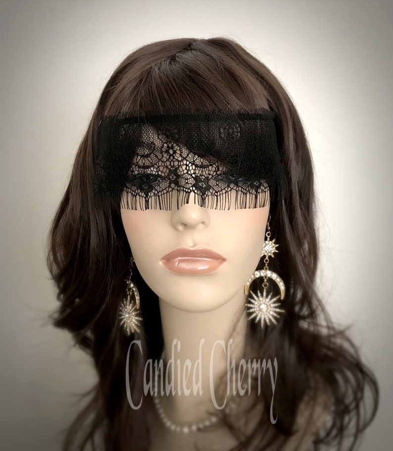 Black Lace Mask Veil-mysterious Masquerade Party Fetes | Etsy