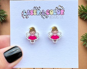 Sugar Plum Fairy Earrings, Christmas Earrings, Fairy Earrings, Holiday Spirit, Winter Earrings, Christmas Spirit, Ballerina