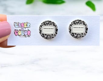 Teacher Earrings, Pencil Earrings, Composition Earrings, School Earrings, Teacher Appreciation Gift, Back to School, Gift for Teacher
