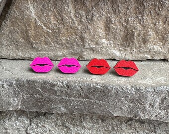 Valentine’s Day Earrings, Lips Earrings, Kiss Earrings, Love Earrings, Galentine's Day Earrings