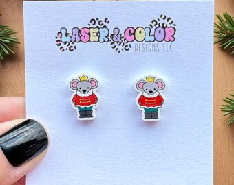 Mouse King Earrings, Nutcracker Earrings, Christmas Earrings, Holiday Spirit, Winter Earrings, Christmas Spirit