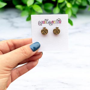 Leopard Apple Earrings, Teacher Earrings, Apple Earrings, School Earrings, Gift for Teacher, Teacher Appreciation Gift, Teacher Gift Maple Leopard Apple