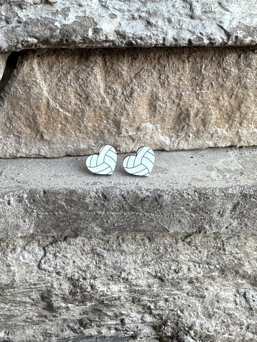 Volleyball Heart Acrylic Earrings Sports Earrings Volleyball Fan