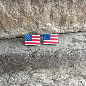 4th of July Earrings, USA Flag, Red White Blue Earrings, USA, America, Patriotic Earrings