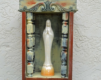 Shrine Nicho Altar Prayer Box Home Altar Praying Madonna