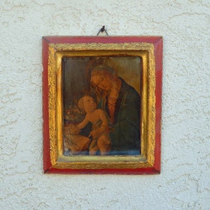 Madonna and Child Botticelli Icon Shrine Nicho Altar DianaLaMorrisArt