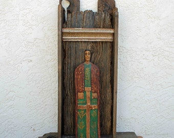 Nicho Shrine Rustic Altar Icon DianaLaMorrisArt