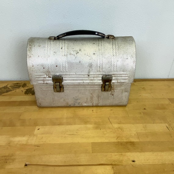 Vintage Industrial Aluminum Lunch Box 