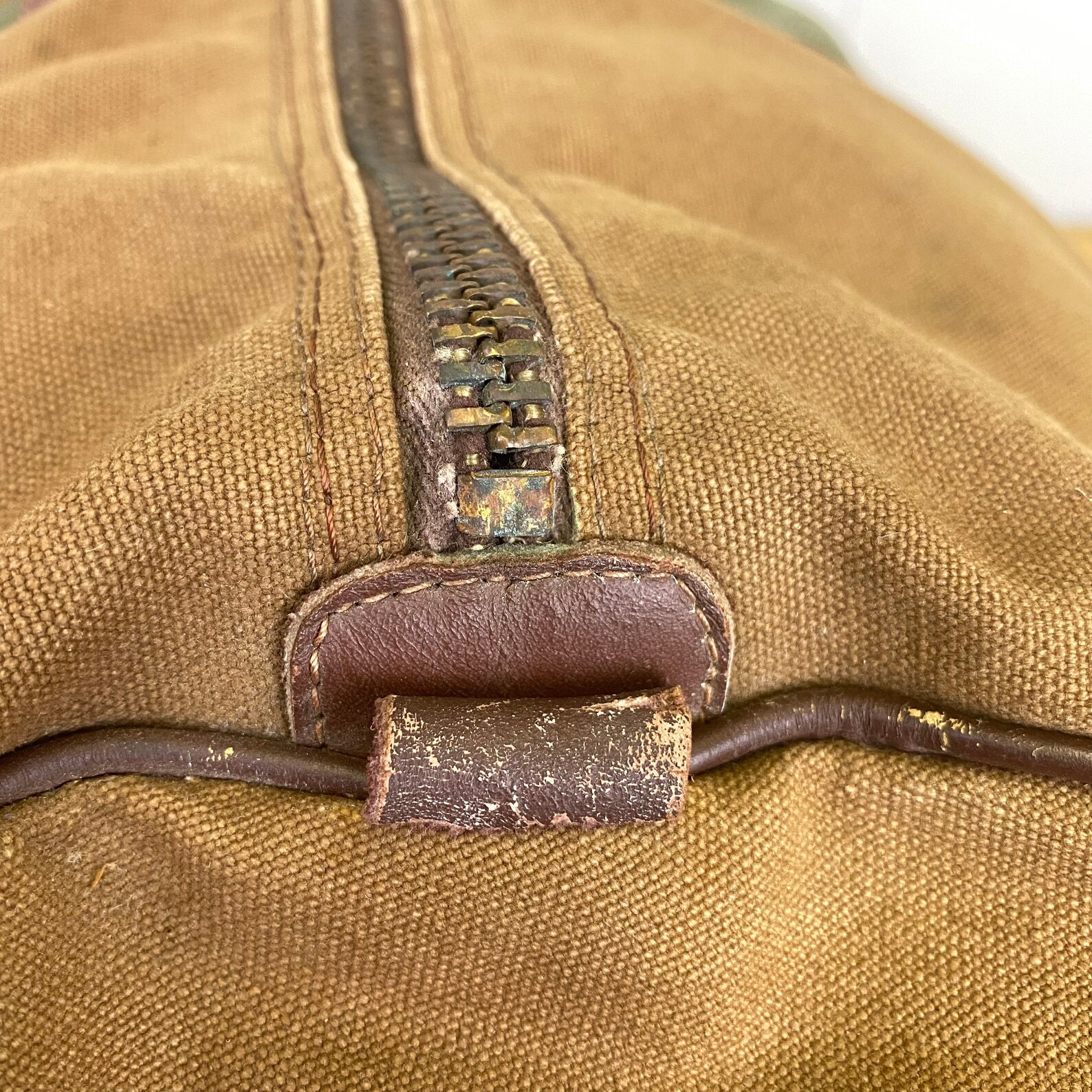 Large Vintage LL Bean Leather and Canvas Duffle Bag 24 Etsy