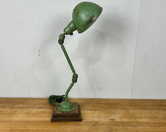 Vintage industrial Fostoria machinist lamp light - great for office or desk lamp - 2 joints