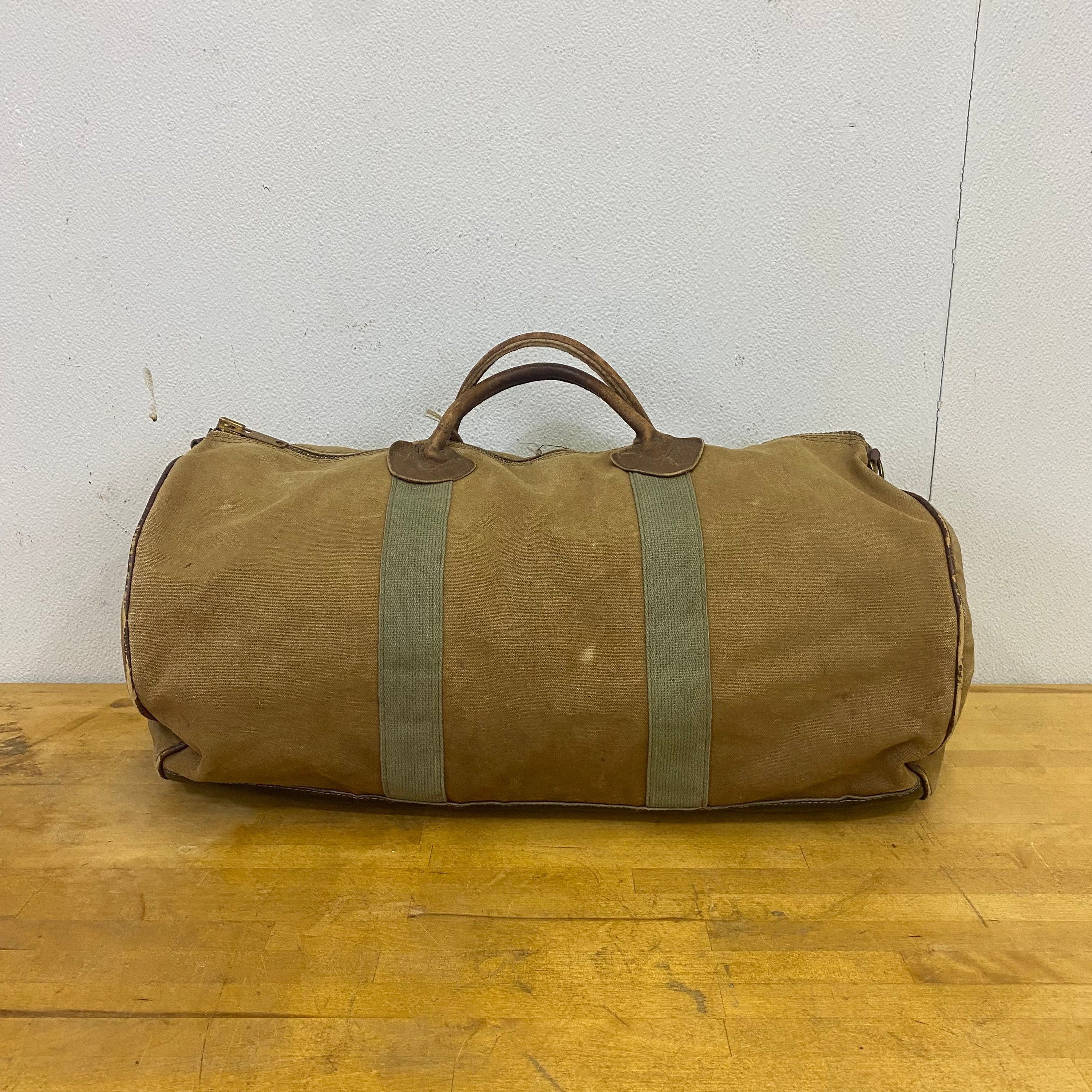 Medium Vintage LL Bean Leather and Canvas Duffle Bag Etsy UK