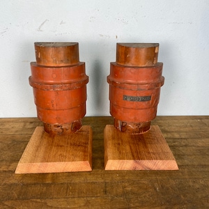 Vintage industrial foundry pattern mold book ends