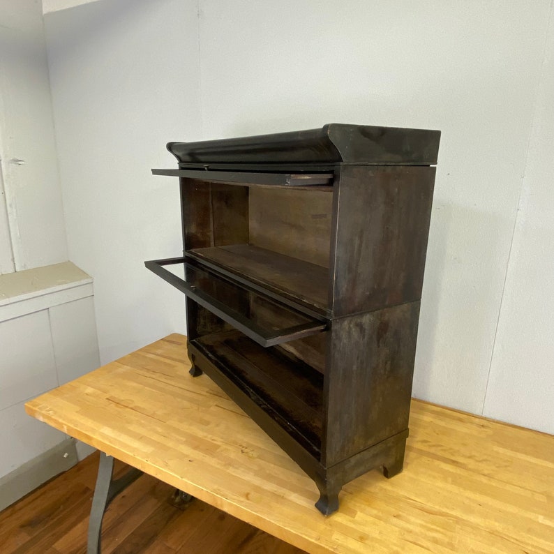 2 Shelf Early Black Barristers Bookcase Etsy UK