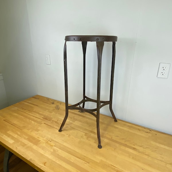 Vintage industrial UHL toledo steel co stool -  29” high