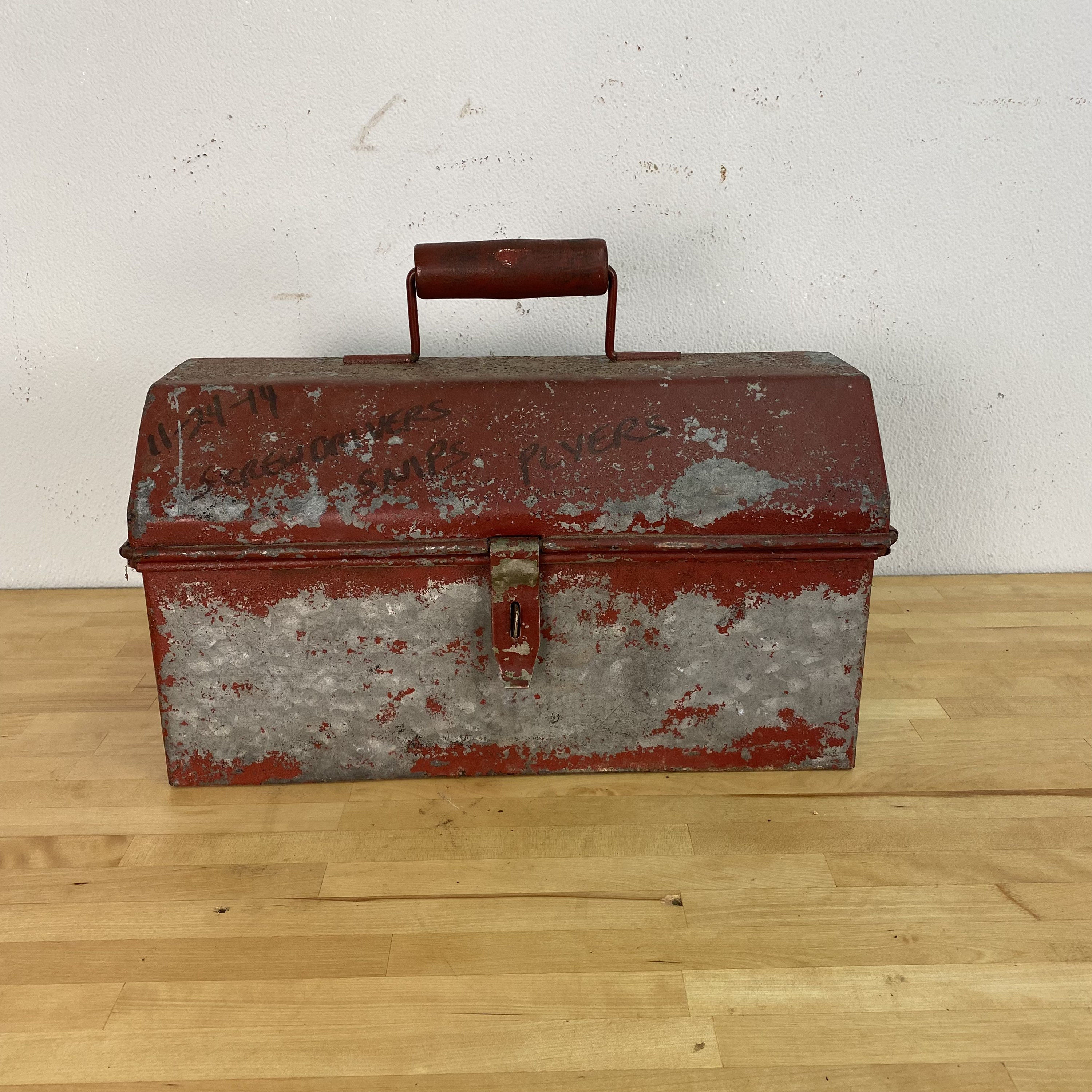 Vintage Industrial Unusual Red Tool Box - Great Patina - Etsy ...