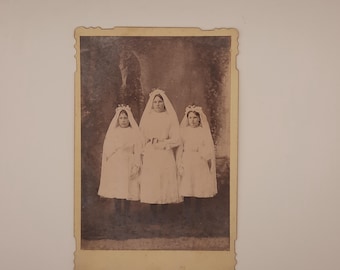Antique Carbinet Card Photograph - First Communion / Confirmation