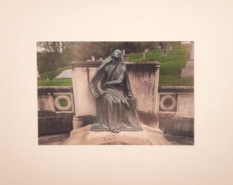 Original Photography Postcard - Cemetery Postcard - Black Agnes, Green Mount Vemetery Vermont