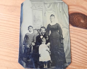 Tintype Photo -  Young Family
