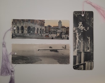 Bookmarks - Upcycled Ephemera - Made from used Vintage Postcards