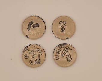 Magnets - 1" / One inch - Upcycled Epehemera - Made from used Vintage Comicbook Pages