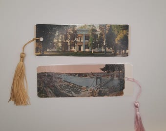 Bookmarks - Upcycled Ephemera - Made from used Vintage Postcards